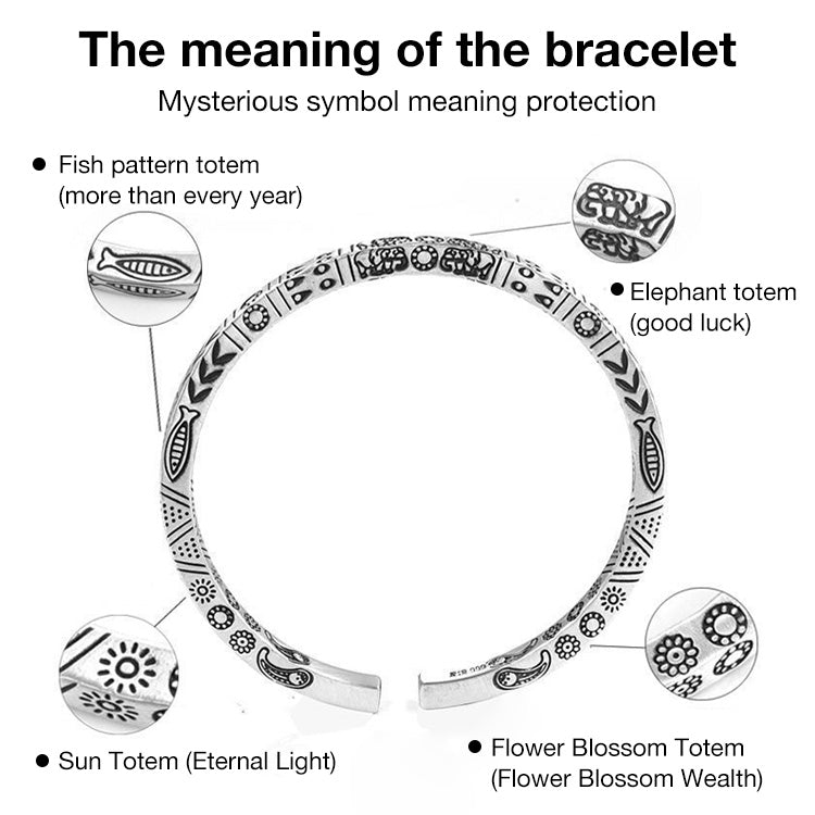 Kadayawan Festival Promotion -Products directly reduced by ₱200-Lucky vintage totem bracelet Bless Wealth and Auspicious Carving - Adjustable, Free box
