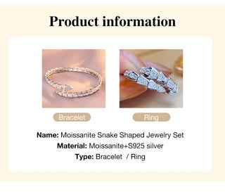 SerpentGlow – Zircon Snake Shaped Open Cuff Bracelet