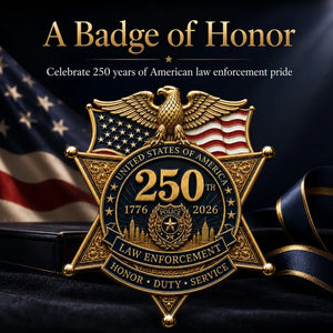 LibertyShield – America 250 Law Enforcement Brooch