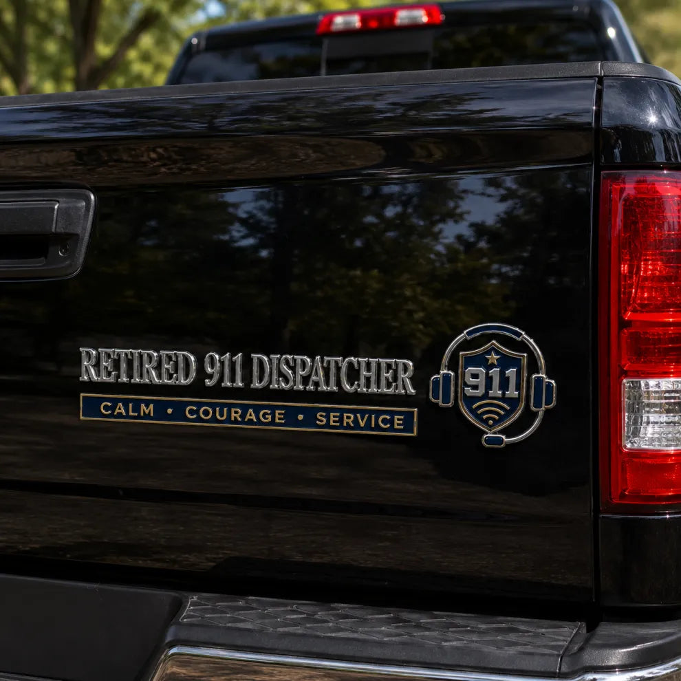 DispatchHonor – Retired 911 Dispatcher Car Emblem