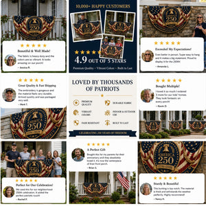 America 250 Fan Bunting Flag