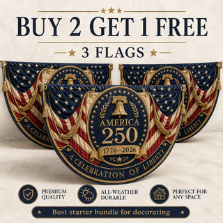 America 250 Fan Bunting Flag