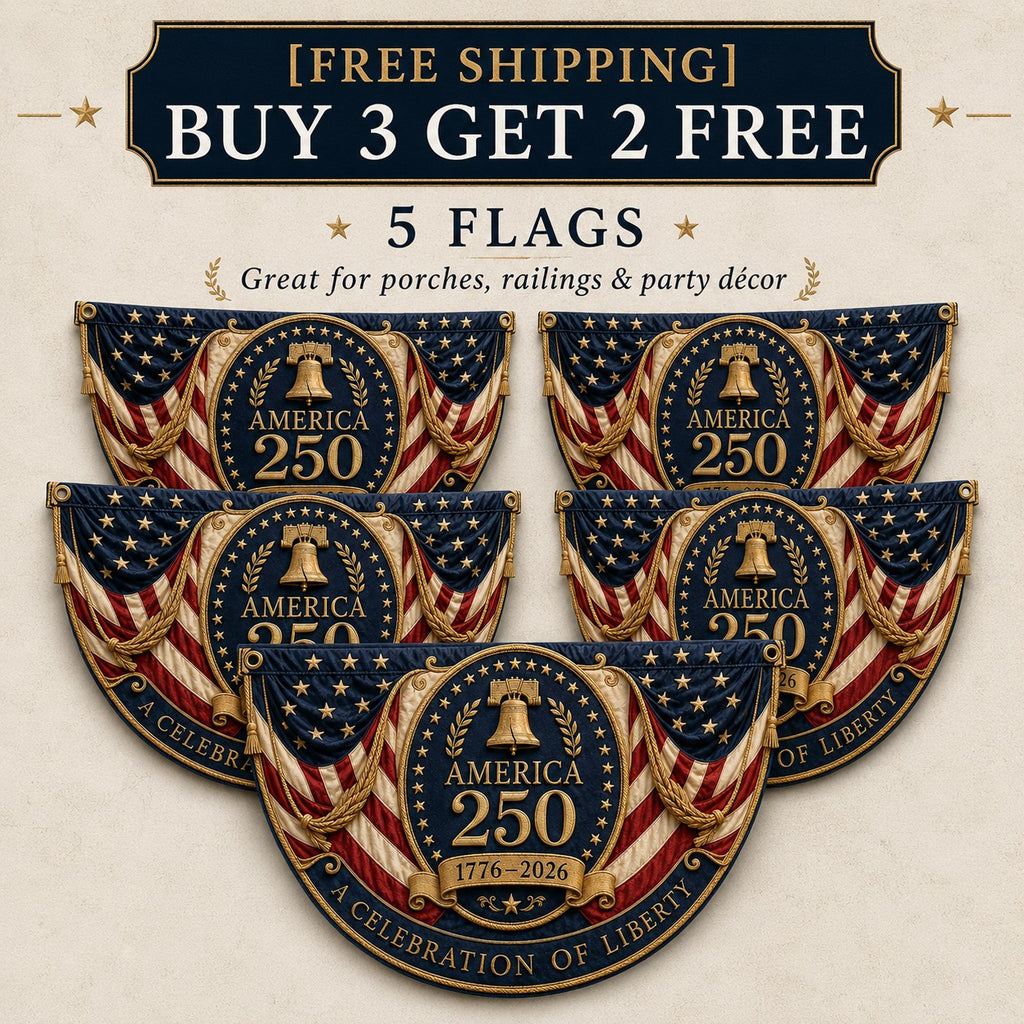 America 250 Fan Bunting Flag