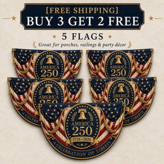 America 250 Fan Bunting Flag