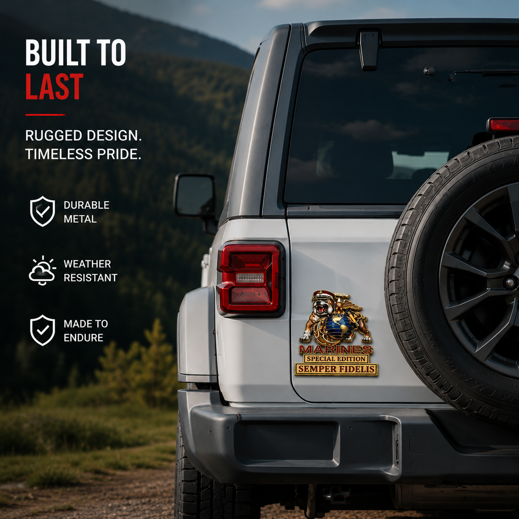 Marines Special Edition Metal Car Emblem – Semper Fidelis Tribute Badge 🇺🇸🦅
