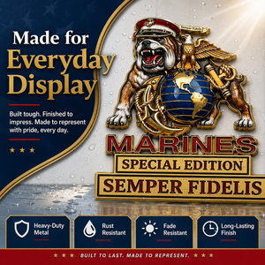Marines Crops Special Edition Metal Car Emblem – Semper Fidelis Tribute Badge 🇺🇸🦅