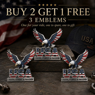 🇺🇸250th Anniversary 49% OFF - ★USA Faith, Family & Freedom★ Metal Emblem