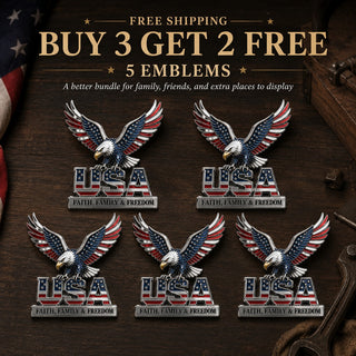 🇺🇸250th Anniversary 49% OFF - ★USA Faith, Family & Freedom★ Metal Emblem