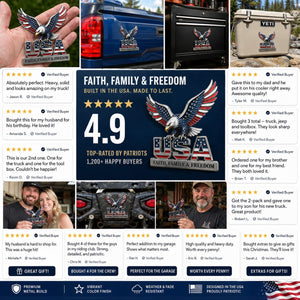 🇺🇸250th Anniversary 49% OFF - ★USA Faith, Family & Freedom★ Metal Emblem
