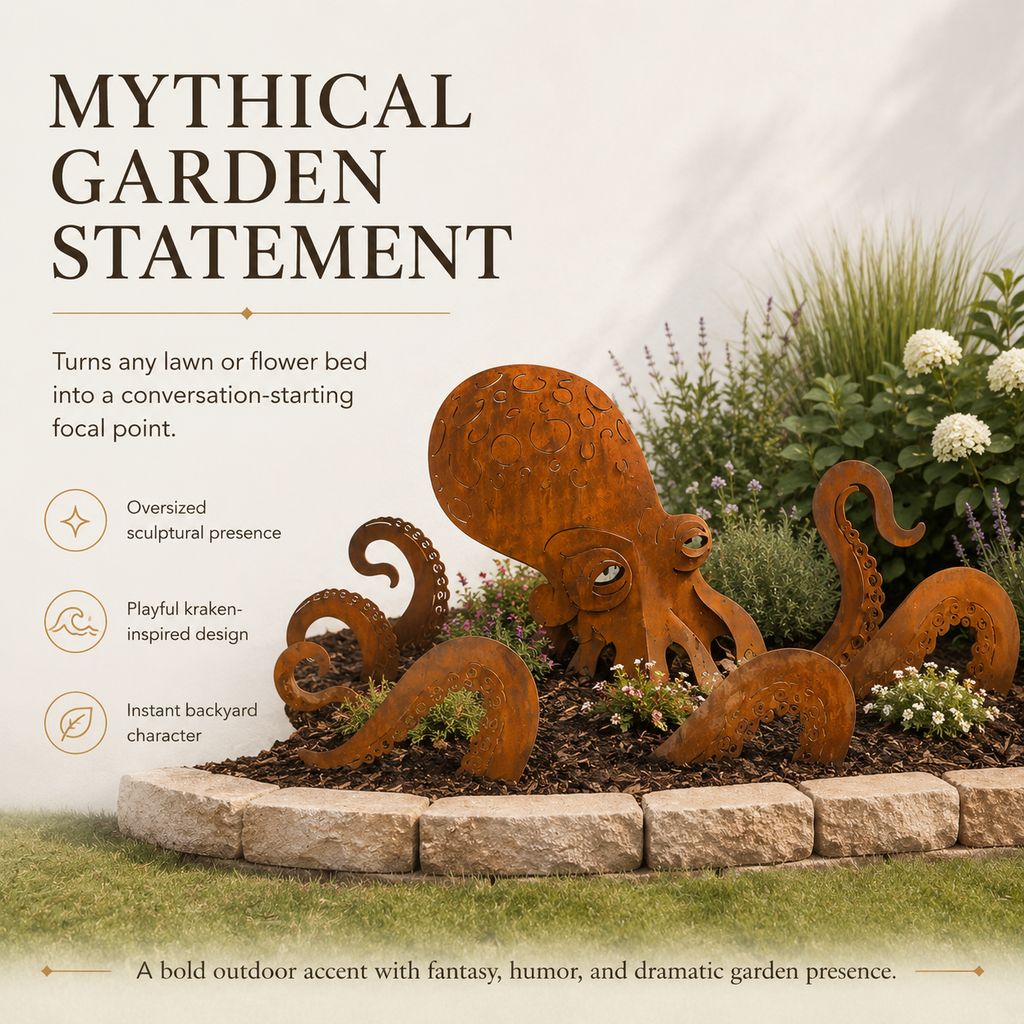 SeaPhantom – Giant Squid Yard Art