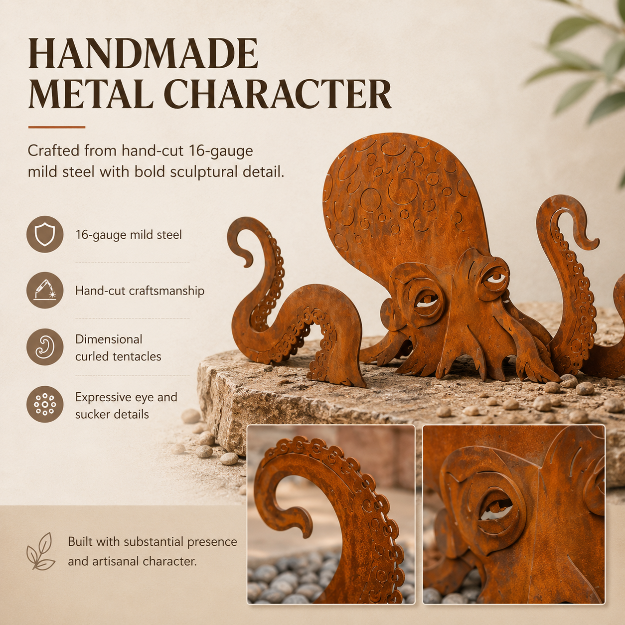 SeaPhantom – Giant Squid Yard Art