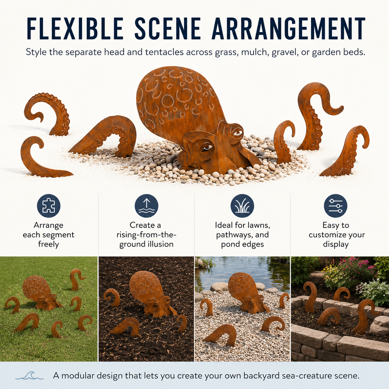 SeaPhantom – Giant Squid Yard Art