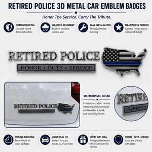BlueShield – Retired Police Metal Car Emblem
