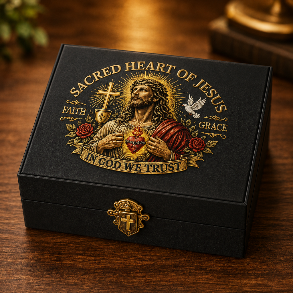 Sacred Heart Of Jesus Faith Cap🎁 Free Double-Sided Honor Coin With Every Cap Purchase