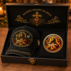 Sacred Heart Of Jesus Faith Cap🎁 Free Double-Sided Honor Coin With Every Cap Purchase
