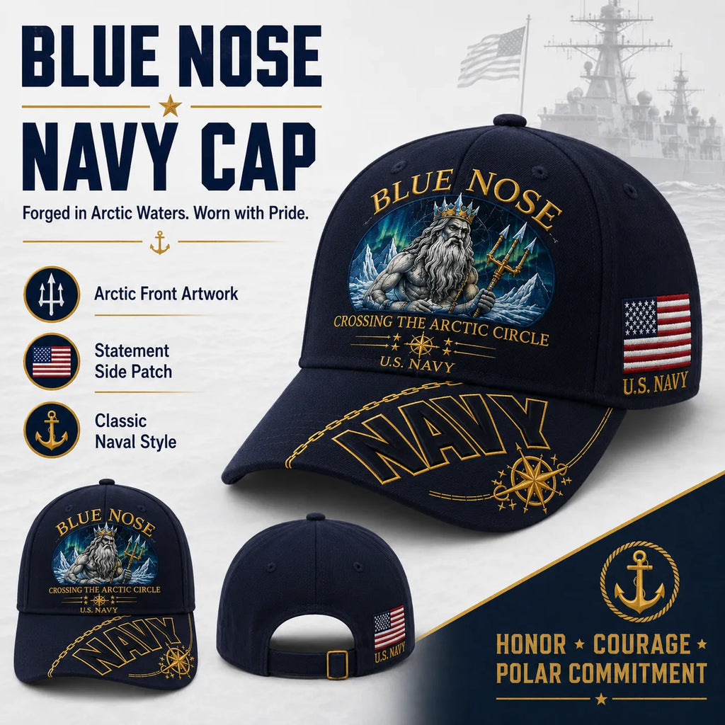 PatriotPeak – Premium Navy Embroidered Military Cap