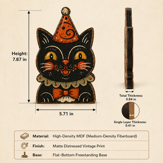 Vintage Halloween Wooden Character Tabletop Decor