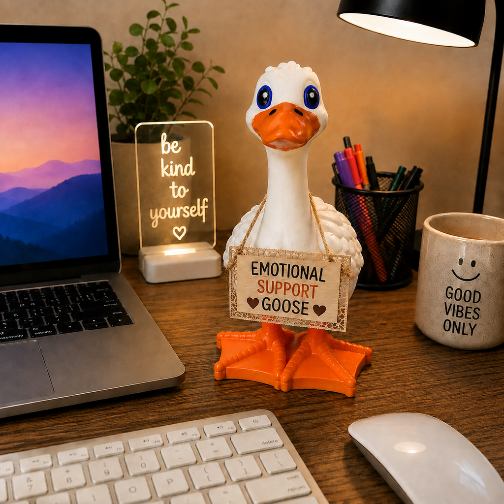 GooseGlow – Whimsical Goose Desk Companion