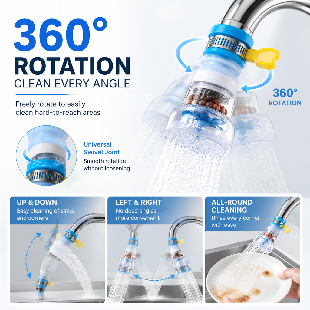 💧 AquaFlex – 360° Faucet Filter Set