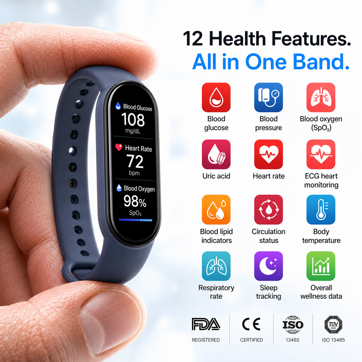 VitalSync – Advanced Health & Activity Smart Band