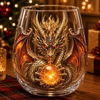 DragonForge – Mythic Embossed Whiskey Glass