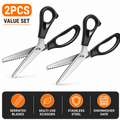 2PC【Black】Zigzag Lace Craft Scissors