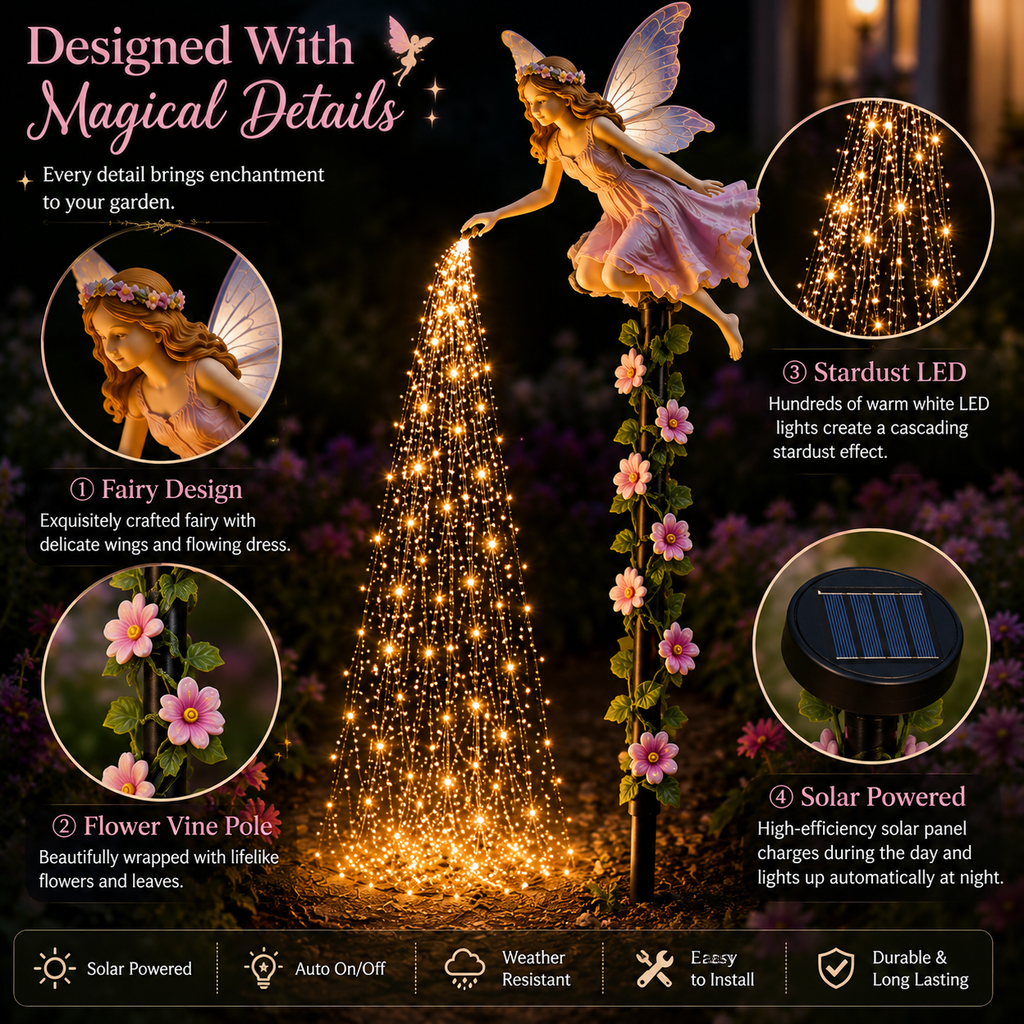 FairyGlow – Solar Sprinkling Fairy Garden Light