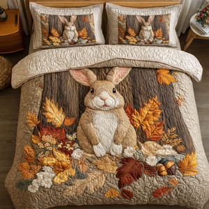 CozyBloom – Ultra Soft Floral Rabbit Comfort Quilt Set