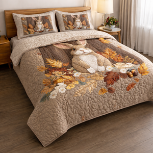 CozyBloom – Ultra Soft Floral Rabbit Comfort Quilt Set