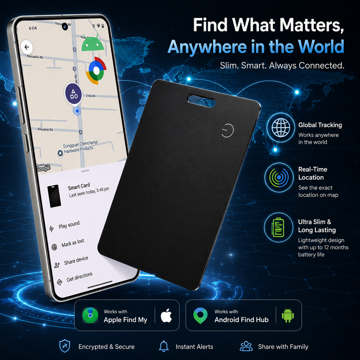 FindFlow – Global Wallet & Luggage Tracking Card