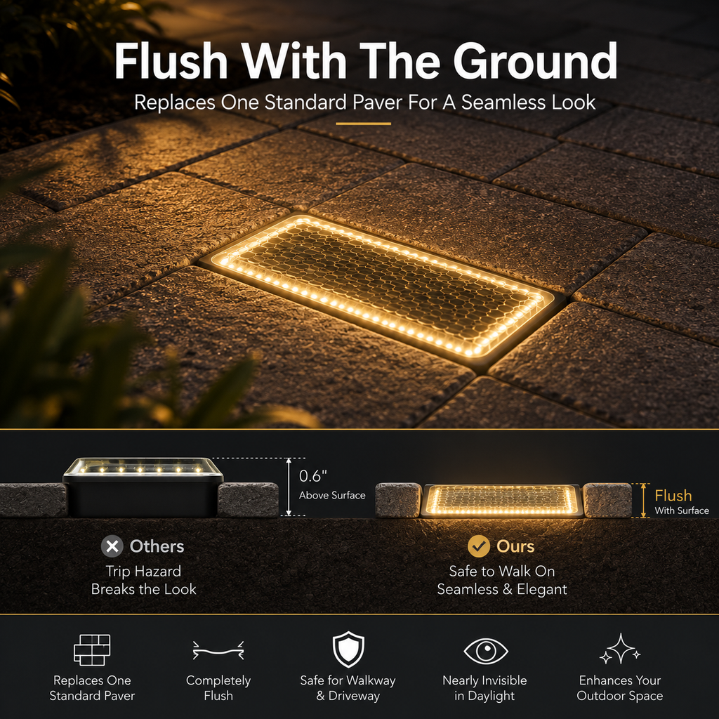 WalkLume – Premium Solar Paver Pathway Lighting