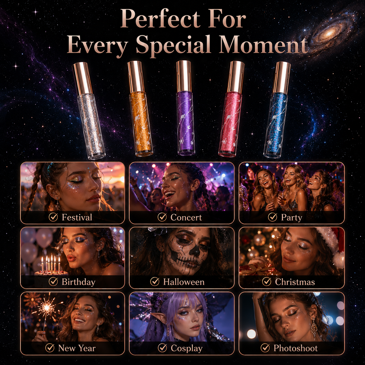 SparkleLash – Shimmer Glitter Mascara Collection