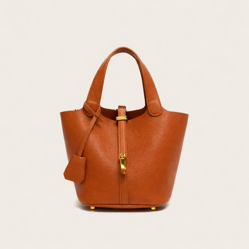 BellaTrend - Leather Bucket Handbag