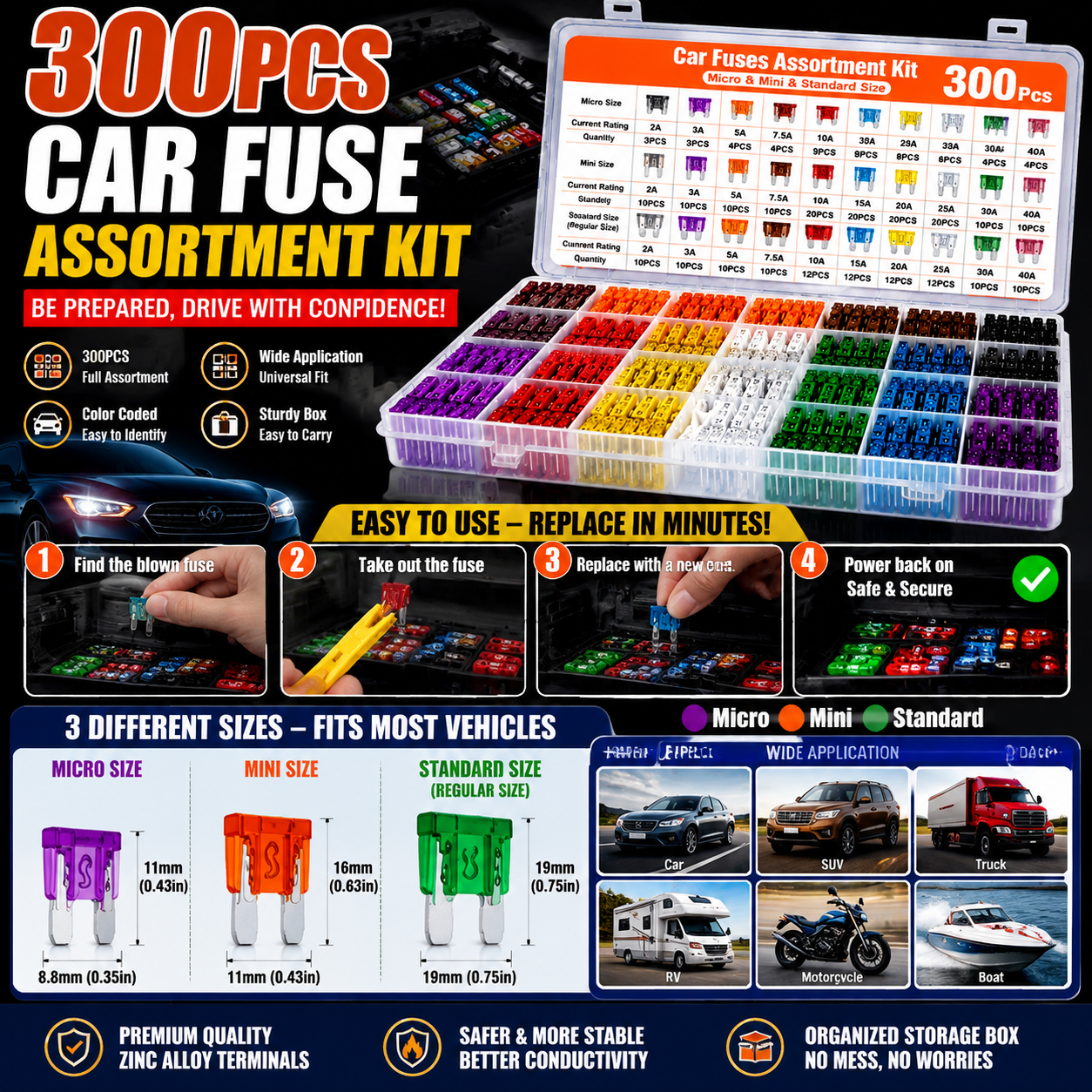 CircuitGuard – Complete Vehicle Fuse Assortment Kit