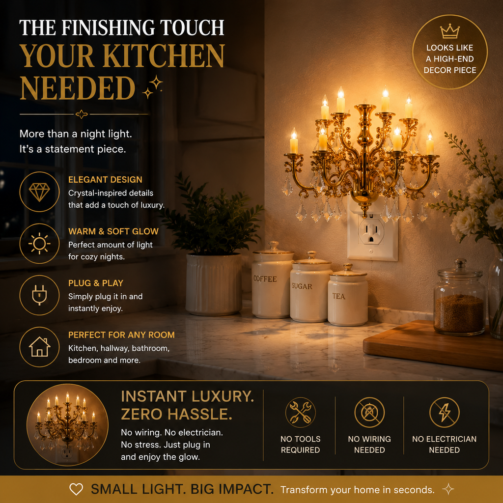 LumiCrystal – Plug-In Chandelier Night Light