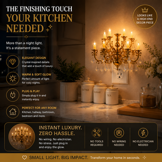 LumiCrystal – Plug-In Chandelier Night Light
