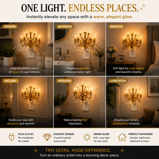 LumiCrystal – Plug-In Chandelier Night Light