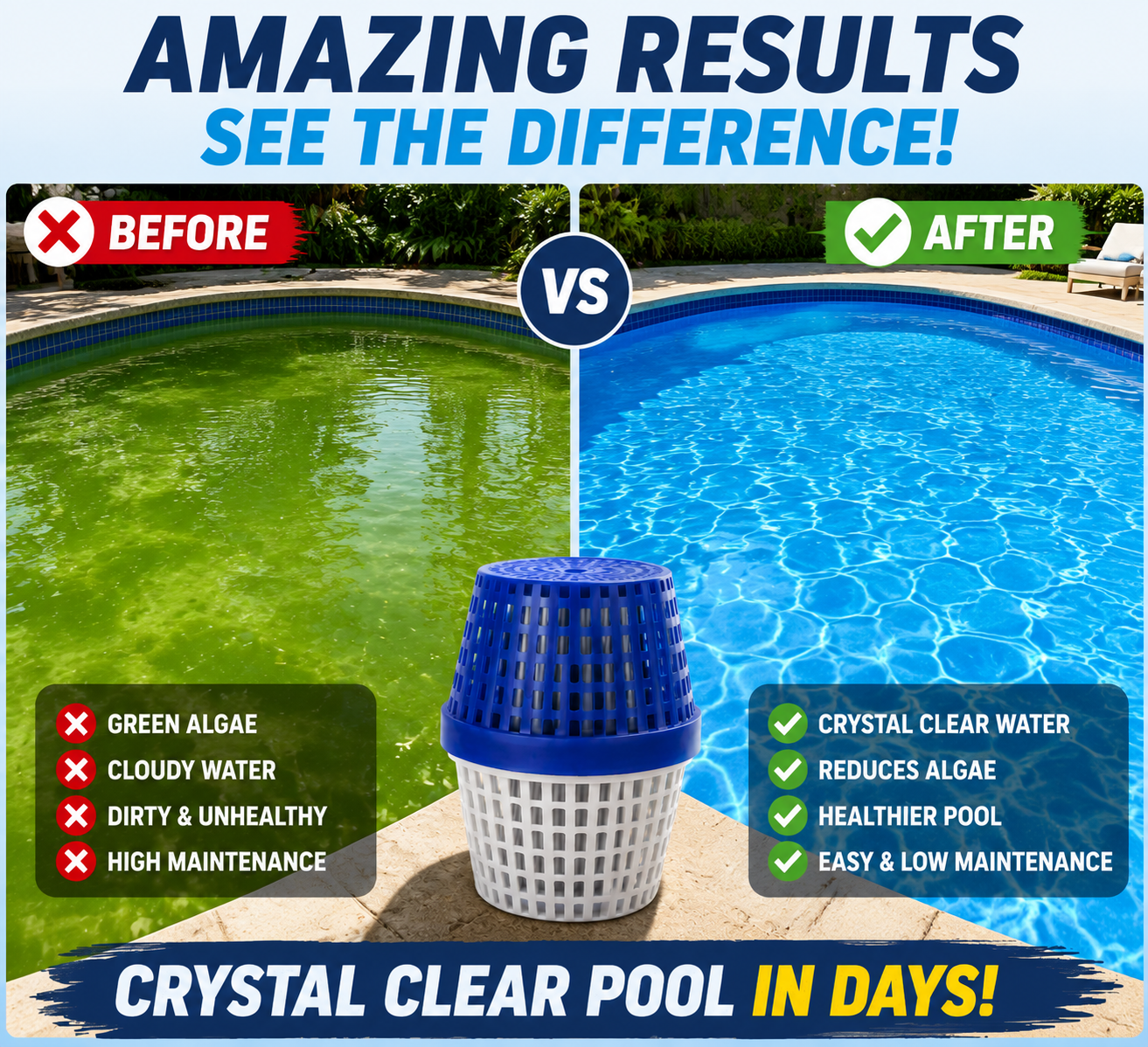 PureFlow – Crystal Clear Pool Water Mineral Cleaner