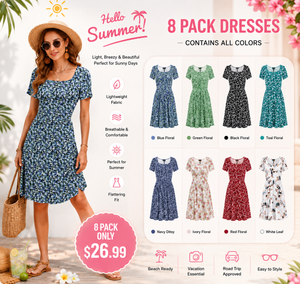 LunaFlora – Elegant Floral Sundress for Women