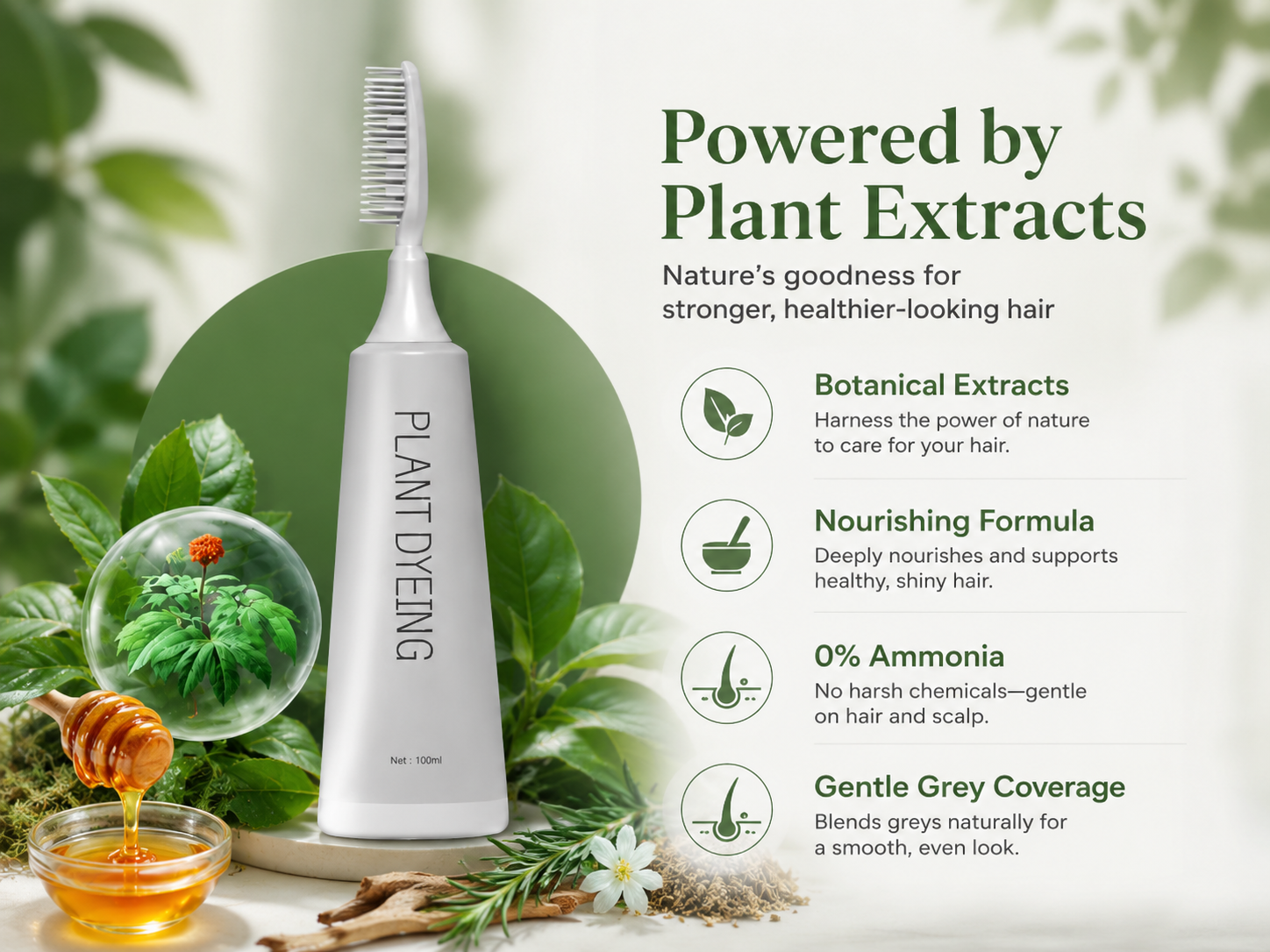 HerbalShade – Natural Hair Color Comb