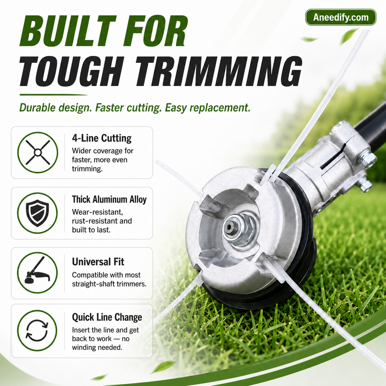 TrimForce – Aluminum 4-Line Trimmer Head