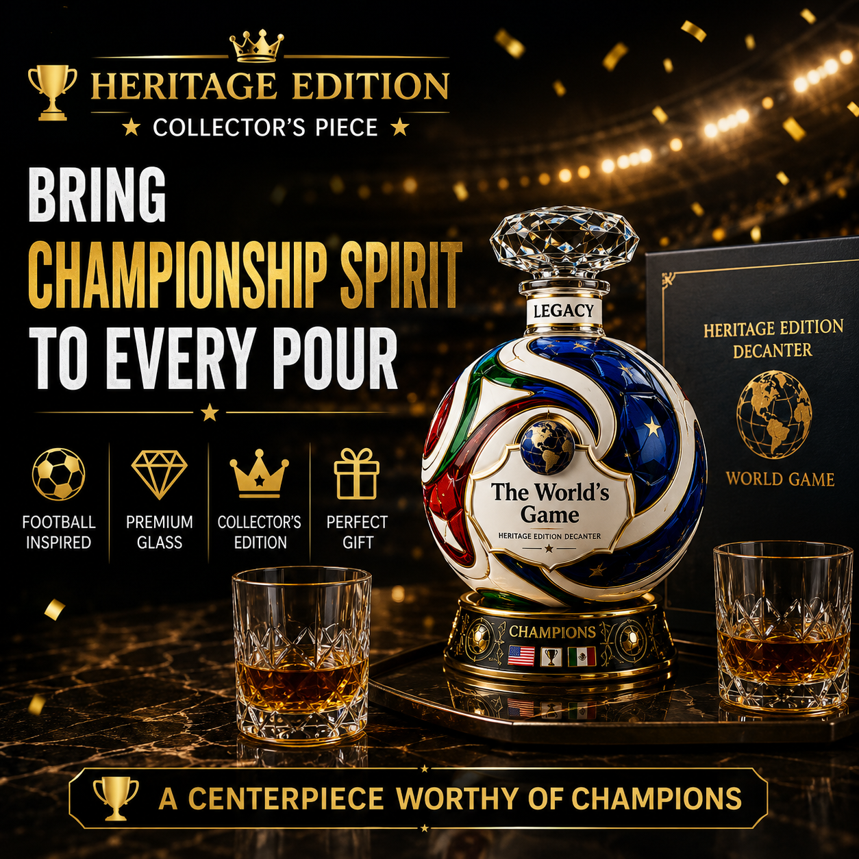 VictoryPour – Championship Football Glass Decanter