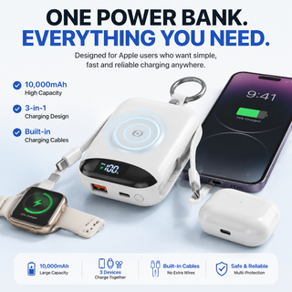 PowerDock –  Magnetic 3-in-1 Wireless Charging Power Bank