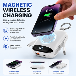 PowerDock –  Magnetic 3-in-1 Wireless Charging Power Bank