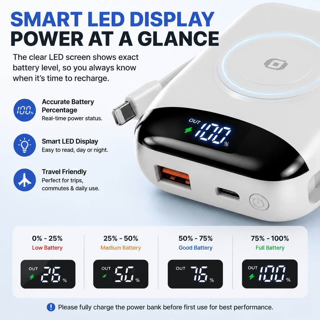 PowerDock –  Magnetic 3-in-1 Wireless Charging Power Bank