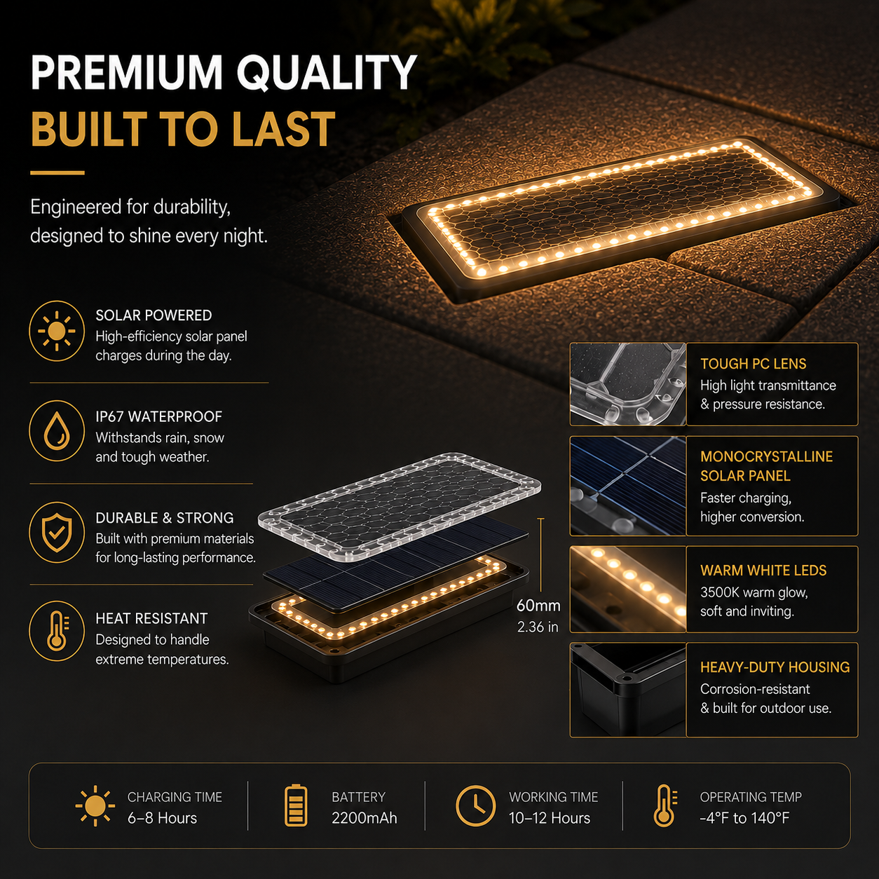 WalkLume – Premium Solar Paver Pathway Lighting