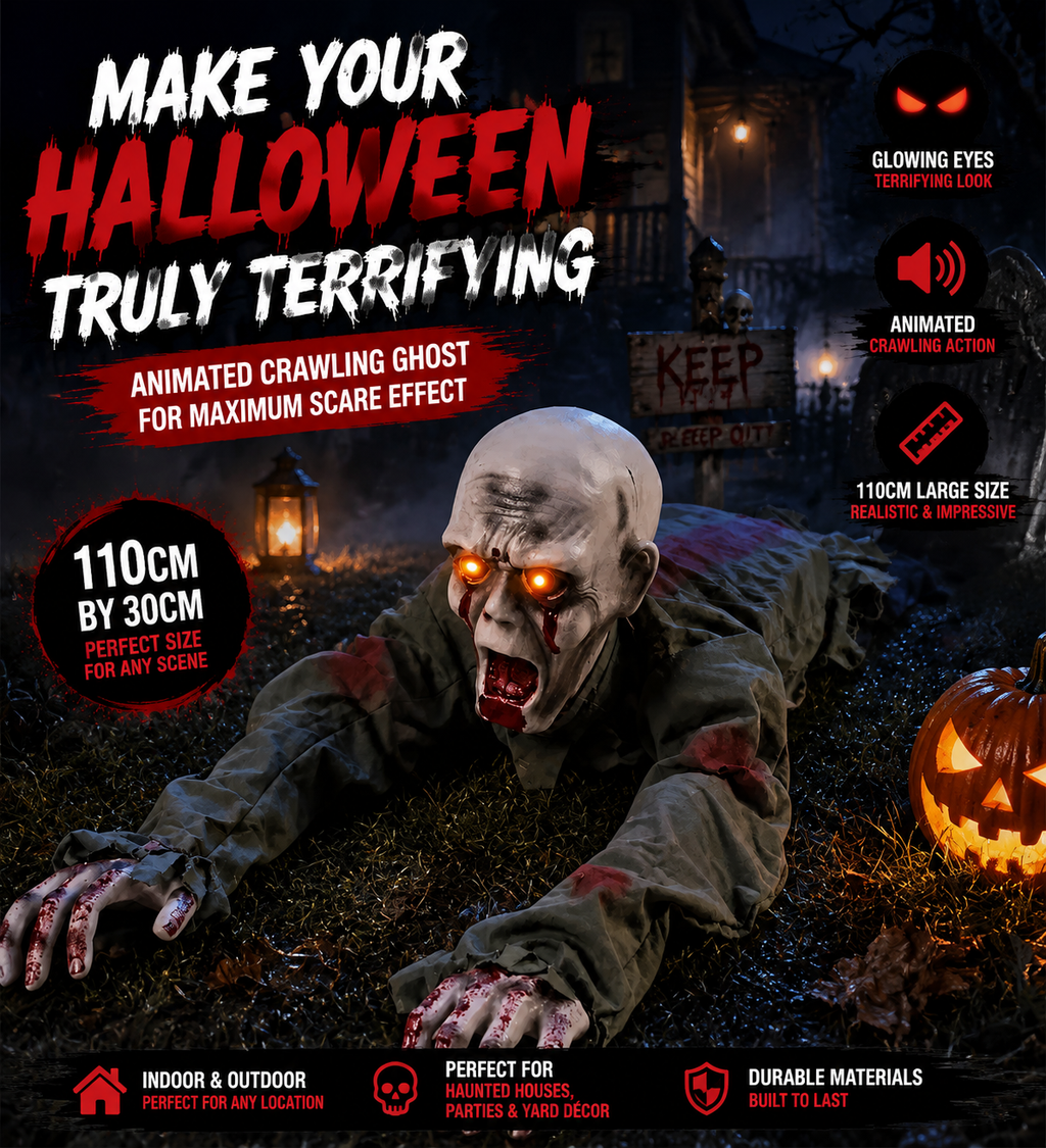 HauntGlow – Realistic Crawling Ghost Outdoor Decoration