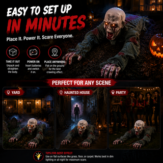 HauntGlow – Realistic Crawling Ghost Outdoor Decoration
