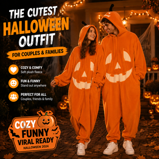 CozyPumpkin – Halloween Plush Onesie