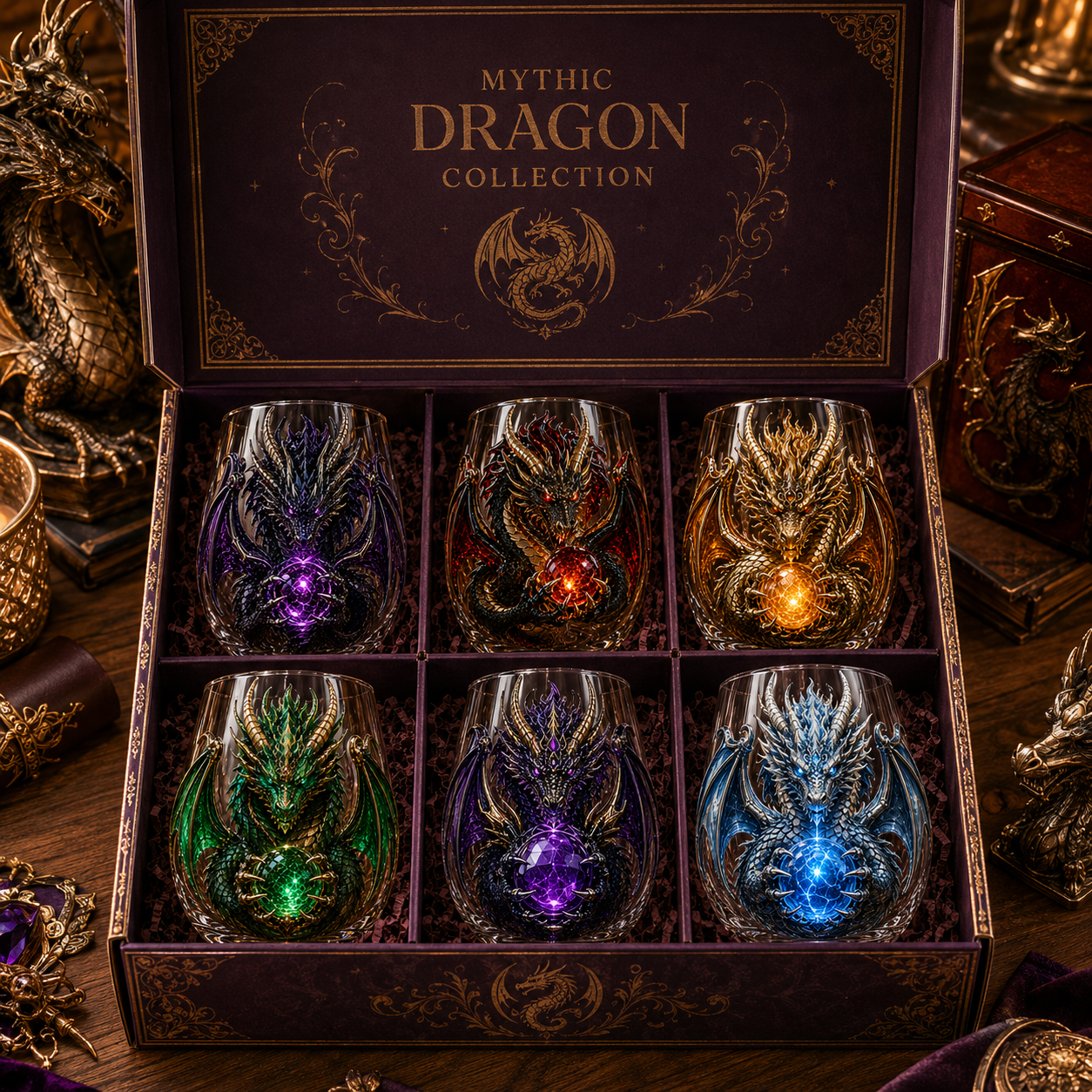 DragonForge – Mythic Embossed Whiskey Glass